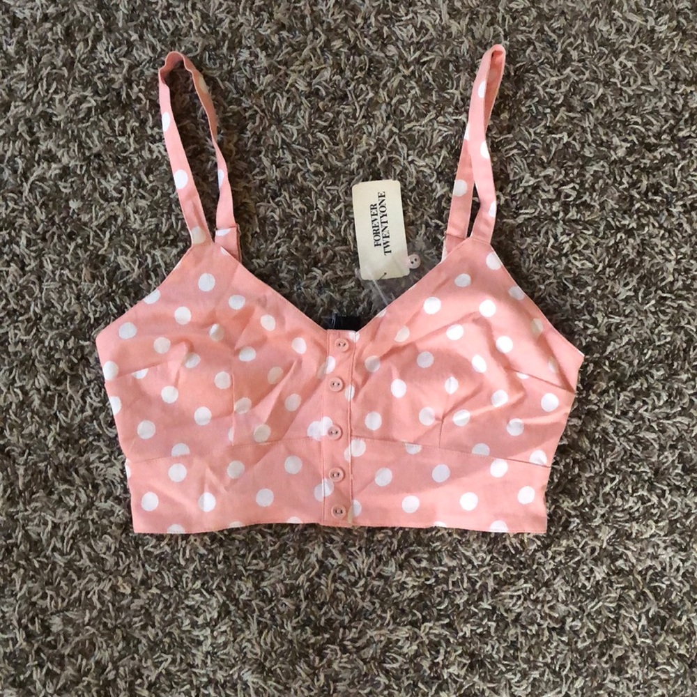 Pink Polkadot Crop Top (super cute!)